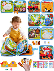 BizyKoady Farm Busy Book cover with vibrant farm scenes for calm screen-free play.