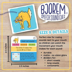 Bjorem Speech 2nd Edition long vowel group cards promote extended phoneme contrast.
