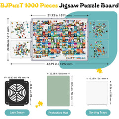 BJPuzT dual‑sided surface with velvet layer prevents slipping