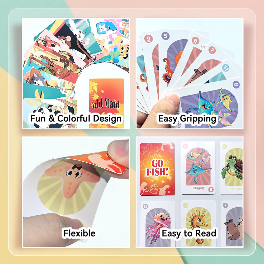BKBNSJ Old Maid Go Fish deck highlights simple, classic play.
