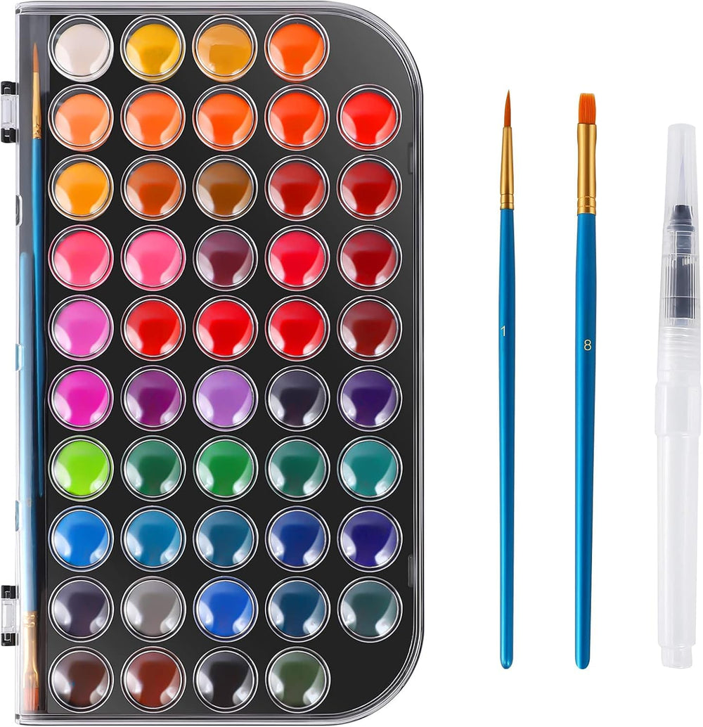 Blablaovy 48-color watercolor palette box offers versatile painting options.