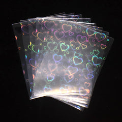 Black Lotus heart-design sleeve front view with foil shine and card protection
