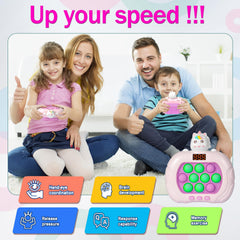 Blackma unicorn fidget with LED screen for clear level feedback.