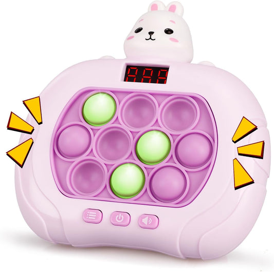 Blackma Fast Push Pop Game Rabbit front view with vivid lights for concentration.