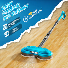 BLAXTEM toy mop features a water tank for realistic spraying during pretend chores.