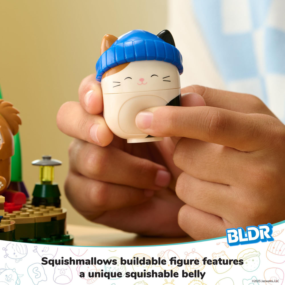 Cam and Benny display-ready buildable figures for shelf or desk.