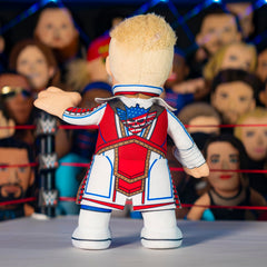 Bleacher Creatures Cody Rhodes 10-inch plush with durable stitching, ready for play.