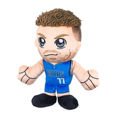Bleacher Creatures Dallas Mavericks Luka Doncic 8-inch plush, bean bag bottom for stable display.