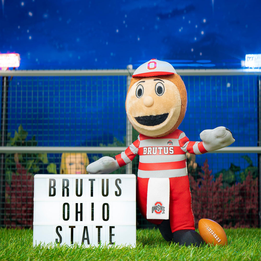 Bleacher Creatures Brutus plush, side view, perfect desk buddy for game day
