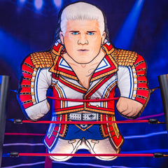 Bleacher Creatures Cody Rhodes plush material close-up, textured fabric for collectors