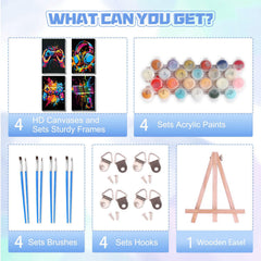 Bleihum game paint by numbers canvas for kids with smooth surface and precise coloring.