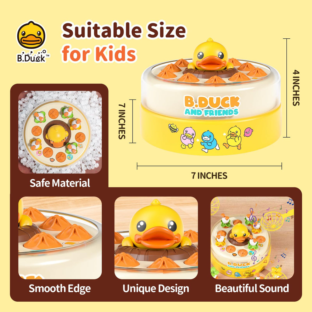 BLF FUN B.Duck batteries image reminds parents about power requirements for playtime.