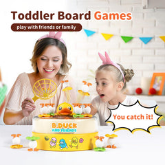 BLF FUN B.Duck egg toys image highlights catch-and-score play boosting hand-eye coordination.