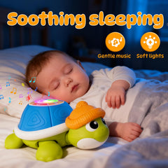 BLF FUN turtle-buttons-songs shows five tunes designed to engage and soothe babies.