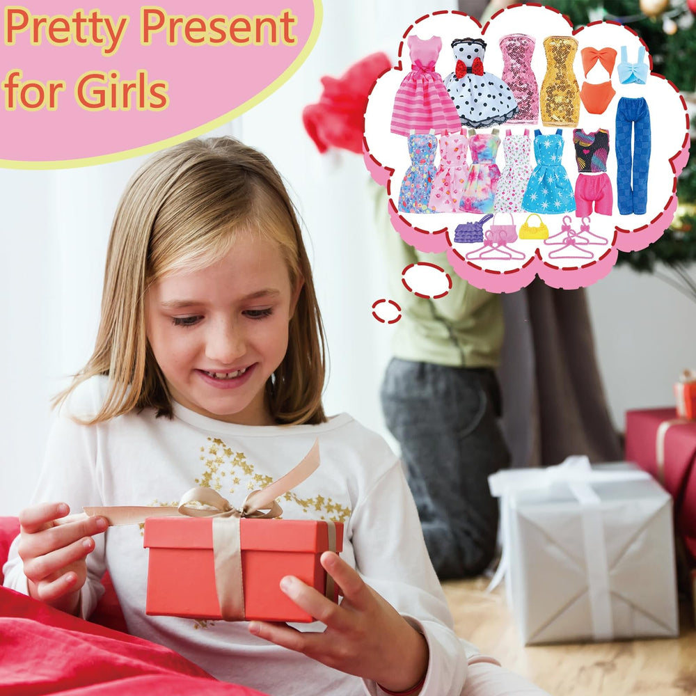 BLIJOLA bags and hangers organize outfits and doll closet space.