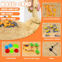 BlingCnsy movable pull-back trucks set for pretend construction work.
