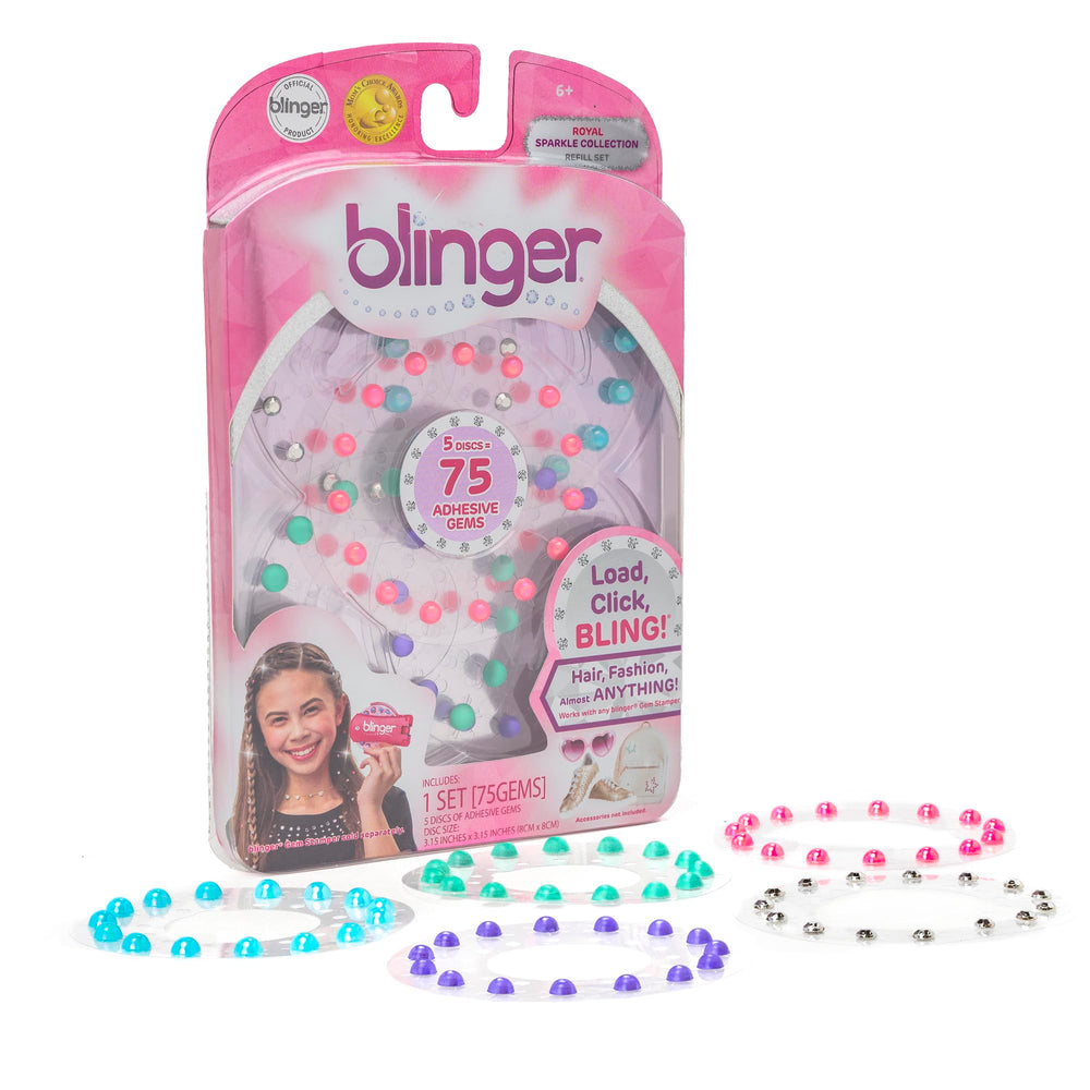 Blinger gems color assortment close-up showing vibrant shapes for customizable style