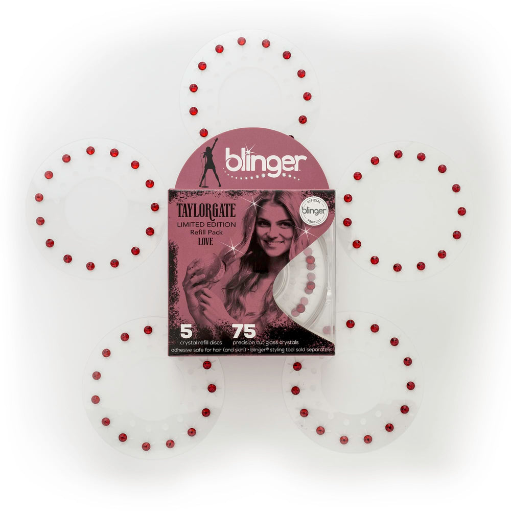 Blinger hair-safe adhesive enables quick, damage-free crystal styling.