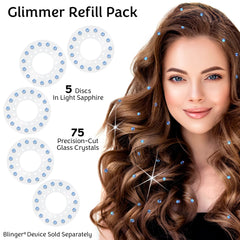 five disc refill pack from blinger with 75 crystals for accessories