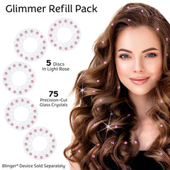 Blinger light rose crystal discs glow for versatile sparkle