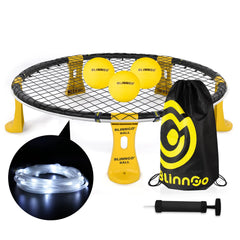 Blinngo Sport Roundnet all-in-one set ready for lawn, beach, or backyard play.
