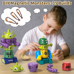 BLmukce colorful magnetic parts arranged for open-ended play