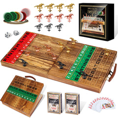 BlockstarterX foldable horse race board open for portable play