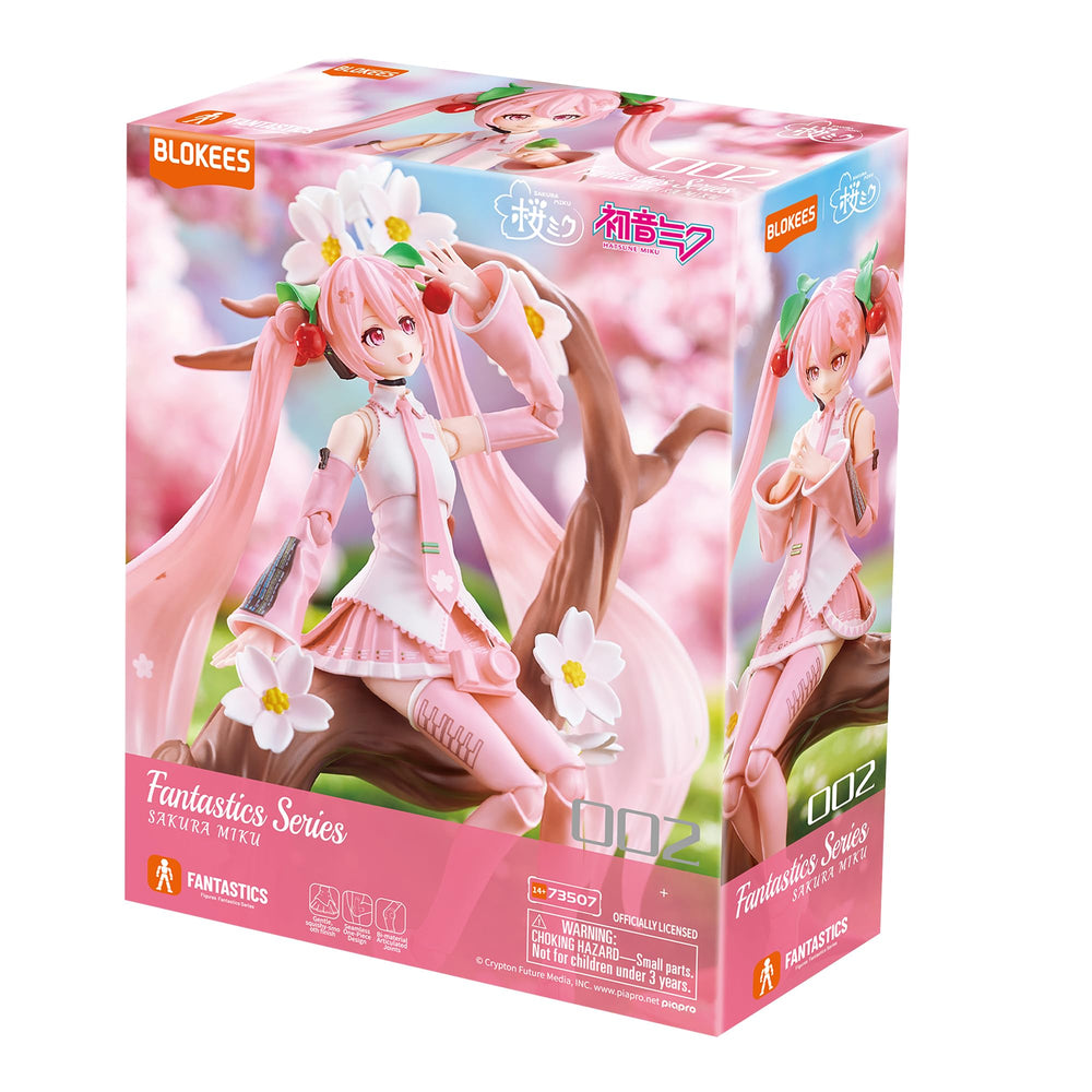 BLOKEES Sakura Miku enhanced face sculpting captures lifelike expressions.