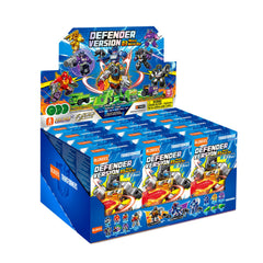 Blokees Defender 03 articulation showcase with 14 joints for dynamic posing.
