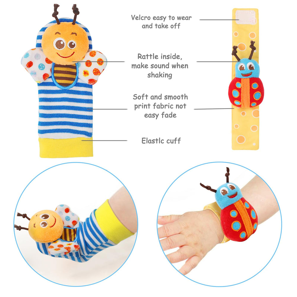 BLOOBLOOMAX foot finder socks encourage foot coordination and playful kicking exploration