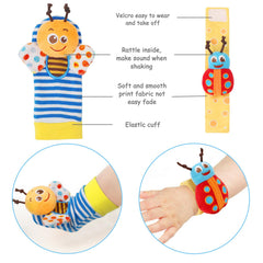 BLOOBLOOMAX foot finder socks encourage foot coordination and playful kicking exploration