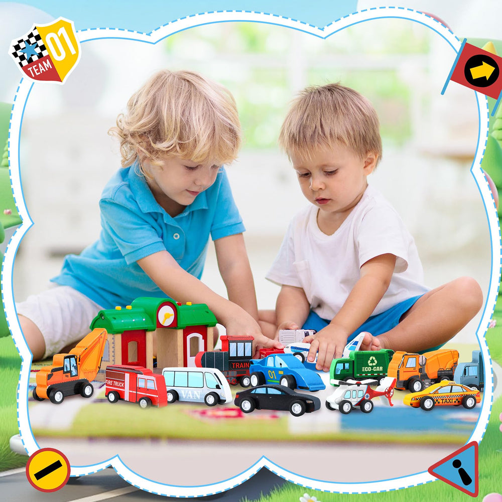 Blosssound wooden school bus toy for classroom-ready playtime