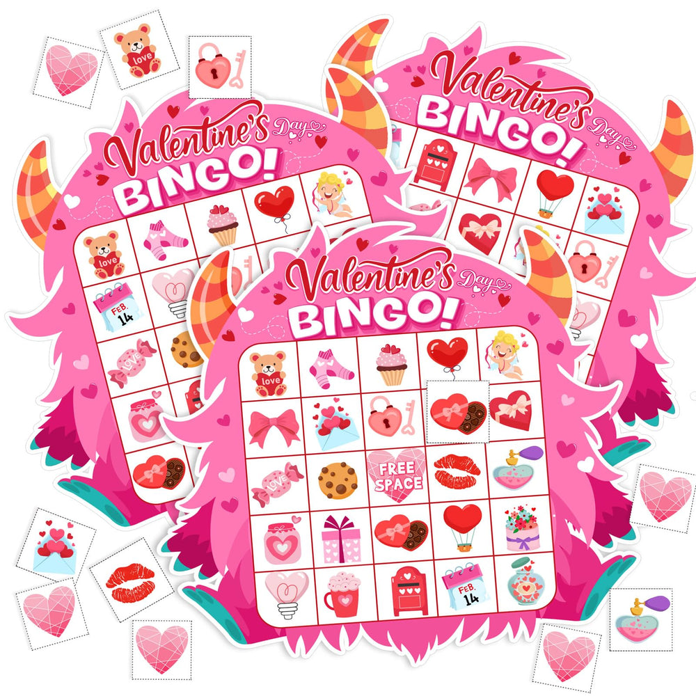 Blosssound Valentine monster bingo-card design boosts classroom engagement.