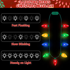 Blowata Christmas Necklace with yellow bulbs for warm season accents