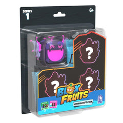 Blox Fruits Mystery Fruit minifigures 4-pack with four collectible figures for display