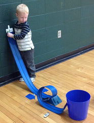 Blu Track anchor secures tracks for stable race setups.