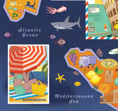 Blue Lobster puzzle seaside village scene inviting relaxing escape and conversation