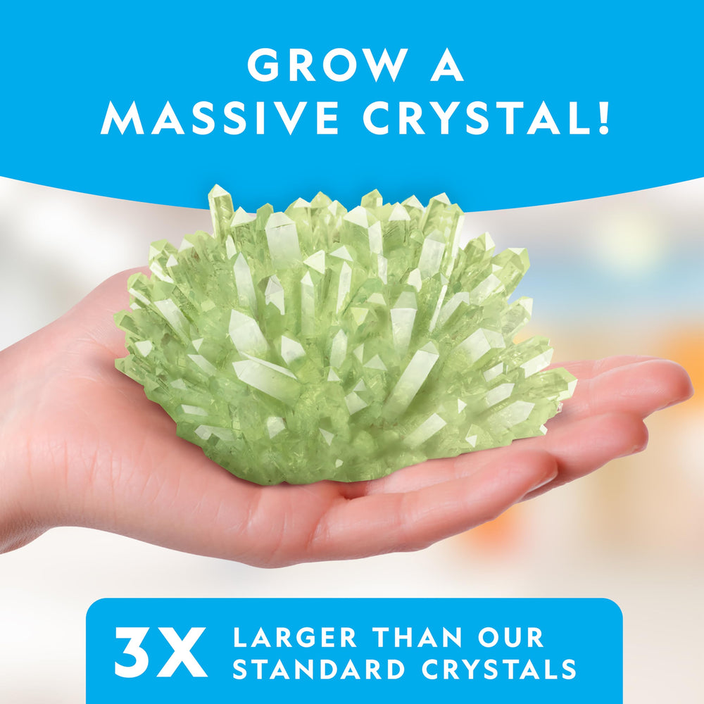 Blue Marble Glow-in-the-dark crystal display for nighttime learning and wonder.