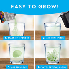 Blue Marble Jumbo crystal growth detail highlights sparkling facets for curious learners.