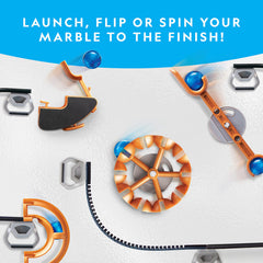 Blue Marble National Geographic Magnetic Marble Run with 17 trick-pieces for variety