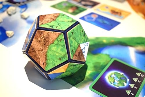 Blue Orange landscape tiles forming oceans, deserts, and mountains on the planet