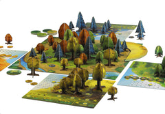 Blue Orange Photosynthesis features a vibrant forest that enhances table presence.