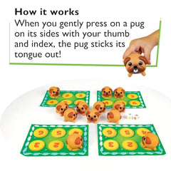 Blue Orange Tongues Out! dice showing colors to boost early recognition during play.