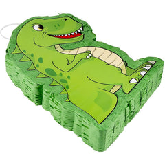 Blue Panda dinosaur pinata green close-up, durable corrugated interior.