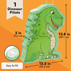 Blue Panda dinosaur pinata green exterior tissue paper detail for vibrant decor.