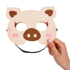 Blue Panda donkey felt mask comfortable for role-play and party activities.