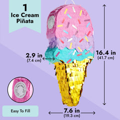 Blue Panda ice cream pinata showing pink-blue cream layers for vibrant focal point.
