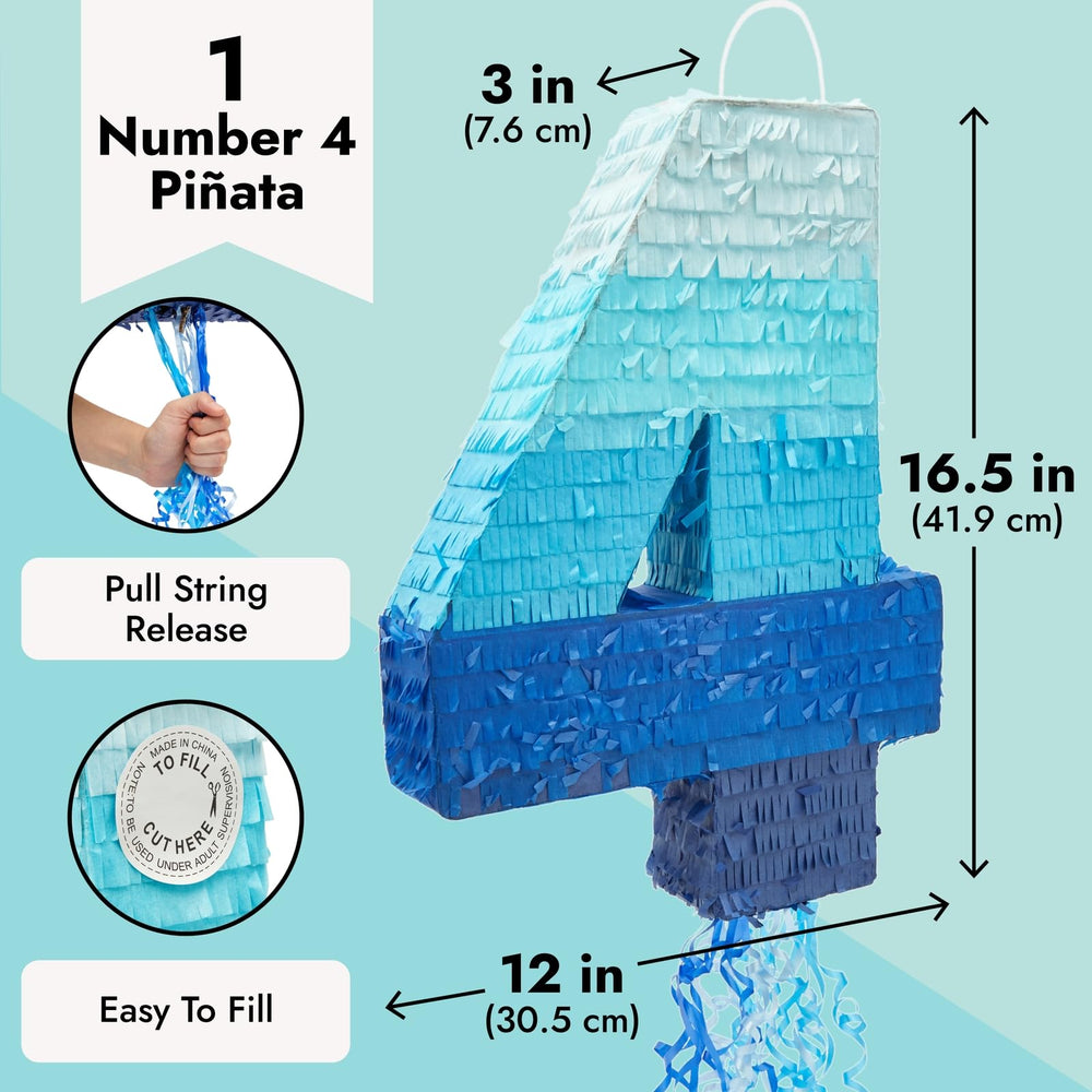 Blue Panda pull string pinata corrugated close-up showcases durable texture for party use