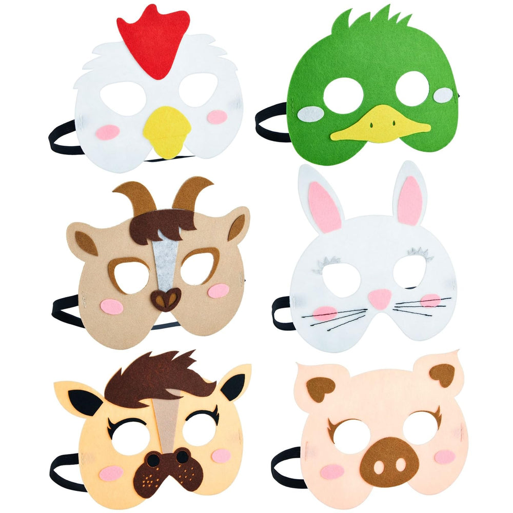 Blue Panda sheep felt mask with soft texture for cozy costume moments.