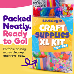 Blue Squid portable craft kit ready for on-the-go crafts.
